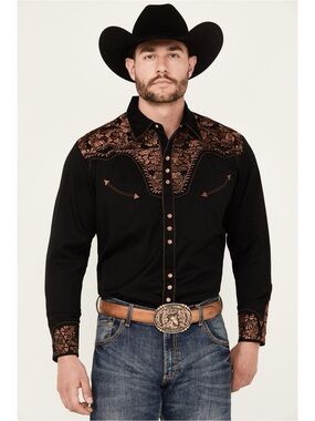 Scully Western Embroidered Long Sleeve Snap Shirt